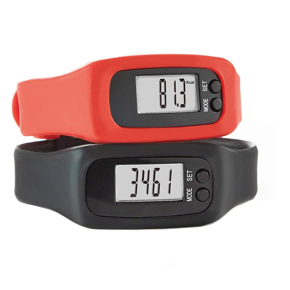 Coopers of Stortford2 Pack Black & Red Activity Tracker Watches With LCD Screen