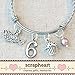 6th BIRTHDAY BRACELET, 6th Birthday Charm Bracelet, 6 Year Old Daughter Birthday Gift Idea, Sixth Birthday Gift, 6 Year Old Birthday Bracelet