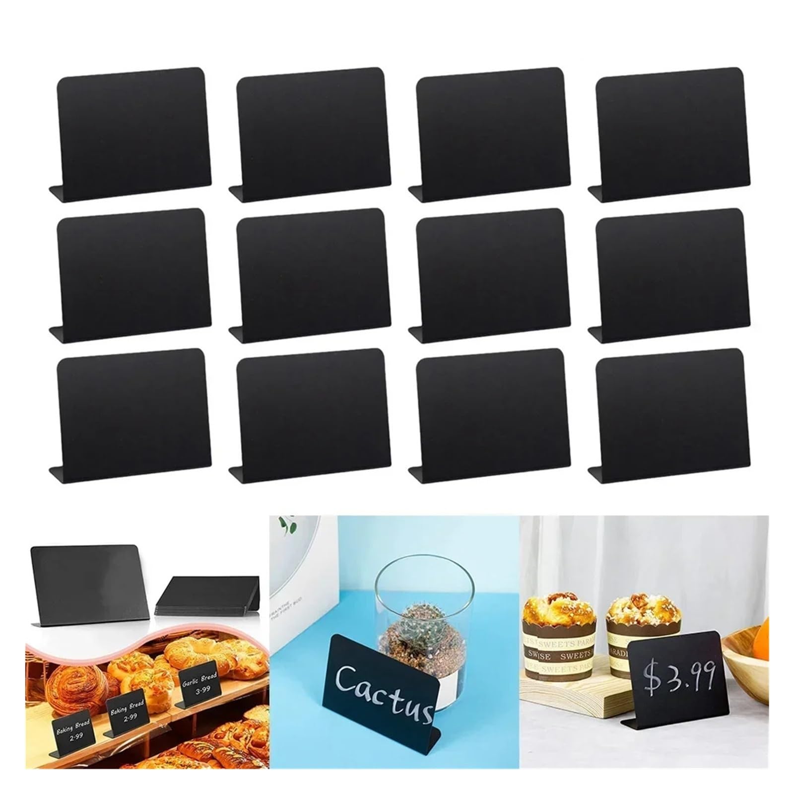 Mini-Kreidetafel-Schilder, 50 Stück, handgeschriebene Mini-Menüständer: löschbare, wiederverwendbare Tischschilder für Buffet-Etiketten und Memos