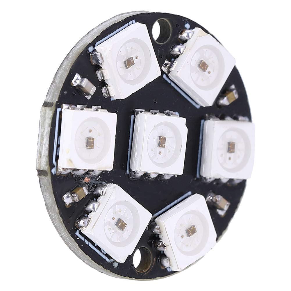 10 Pièces Pilote de LED, Lumière de Couleur Ronde Intégrée Ws2812b Anneau 5050 WS2812 Carte de Développement 7 Bits Cjmcu Bit WS2812 RGB