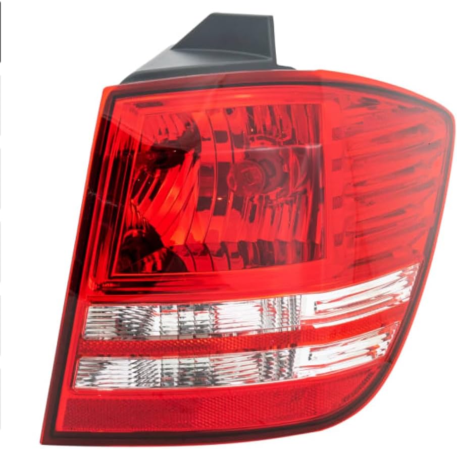 KarParts360 For Dodge Journey 2009 Tail Light Passenger Side | Outer | R/T/SE/SXT Models | Chrome Housing | Clear and Red Lens | Replacement For CH2819126 | 5116290AF, 5116290AH