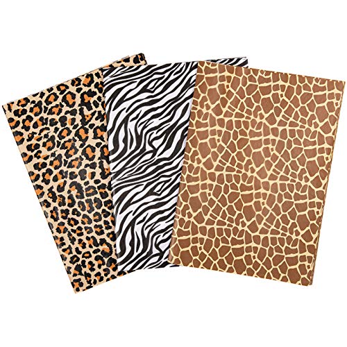 Papier de soie imprimé léopard zèbre girafe pour emballage cadeau enfants 90 pcs