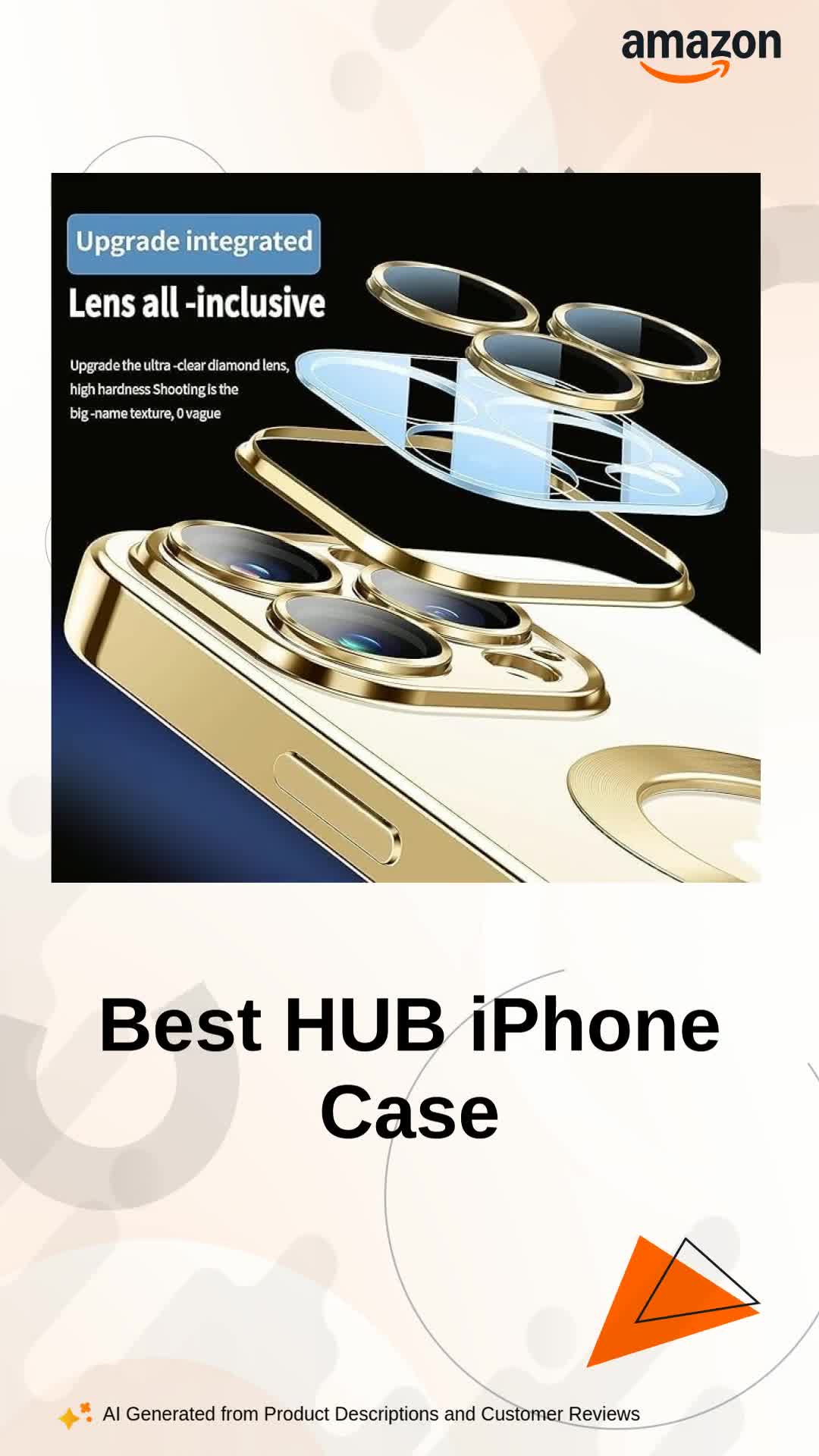 Best HUB Electroplated Logo View Case for iPhone 12 Pro, Camera