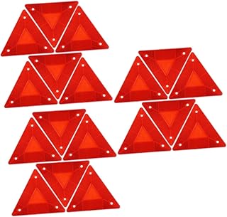 ibasenice 18 Peças Refletor Triangular Sinal De Veículo De Movimento Lento Sinal De Segurança Triângulo De Veículo Sinais De Aviso De Triângulo De Veículo Kit De Carroceria Sinal De Aviso