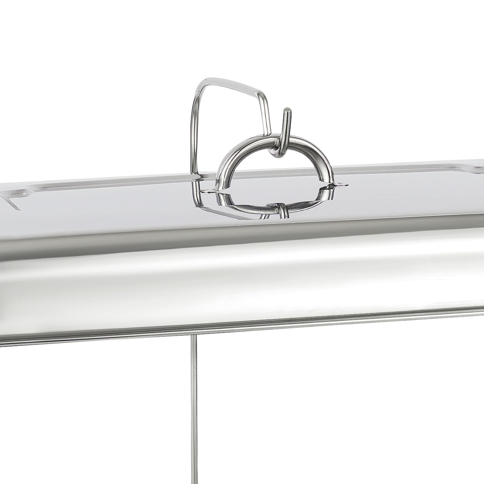 9L 2 Grid Chafing Dish Profi Set, Edelstahl Warmhaltebehälter, Speisewärmer mit Haken zum Aufhängen des Deckels, für Catering, Buffet (2 Grid)