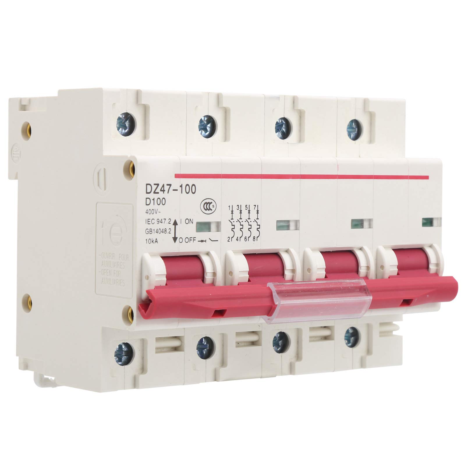 D type miniature air circuit breaker DZ47-100, 4-pole, 80-100A, for industrial use electrical switch, electrical circuit breaker, circuit protection,