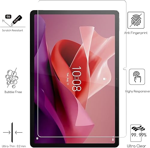 Miniatura 3 de KEANBOLL Paquete de 2 protectores de pantalla de vidrio templado para Lenovo Tab P12 (12.7 pulgadas, versión 2023), vidrio templado, ultra