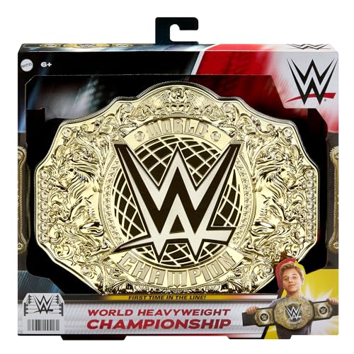 Mattel WWE Championship Title, World Heavyweight Championship Role-Play & Costume Piece, Leather-Like Belt 3+ Feet with One-Time Adjustment - Image 7