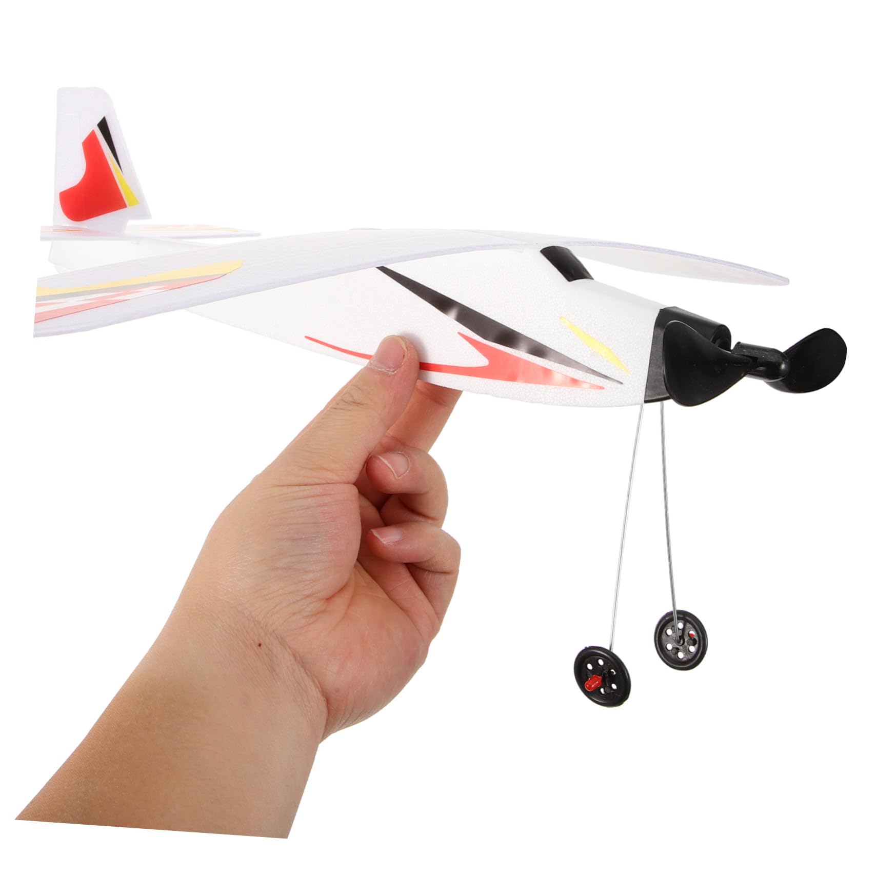 Avion à Élastique en Écume pour Garçon et Filles, Jouet Volant DIY, Améliore la Coordination Œil-Main, pour Jeux en Extérieur et Fêtes d'anniversaire Style Aléatoire