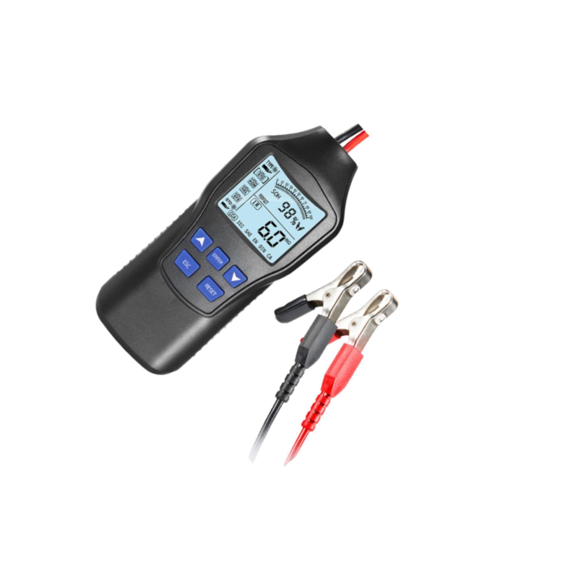 Probador de baterías para coche de 12V/24V de fácil manejo con