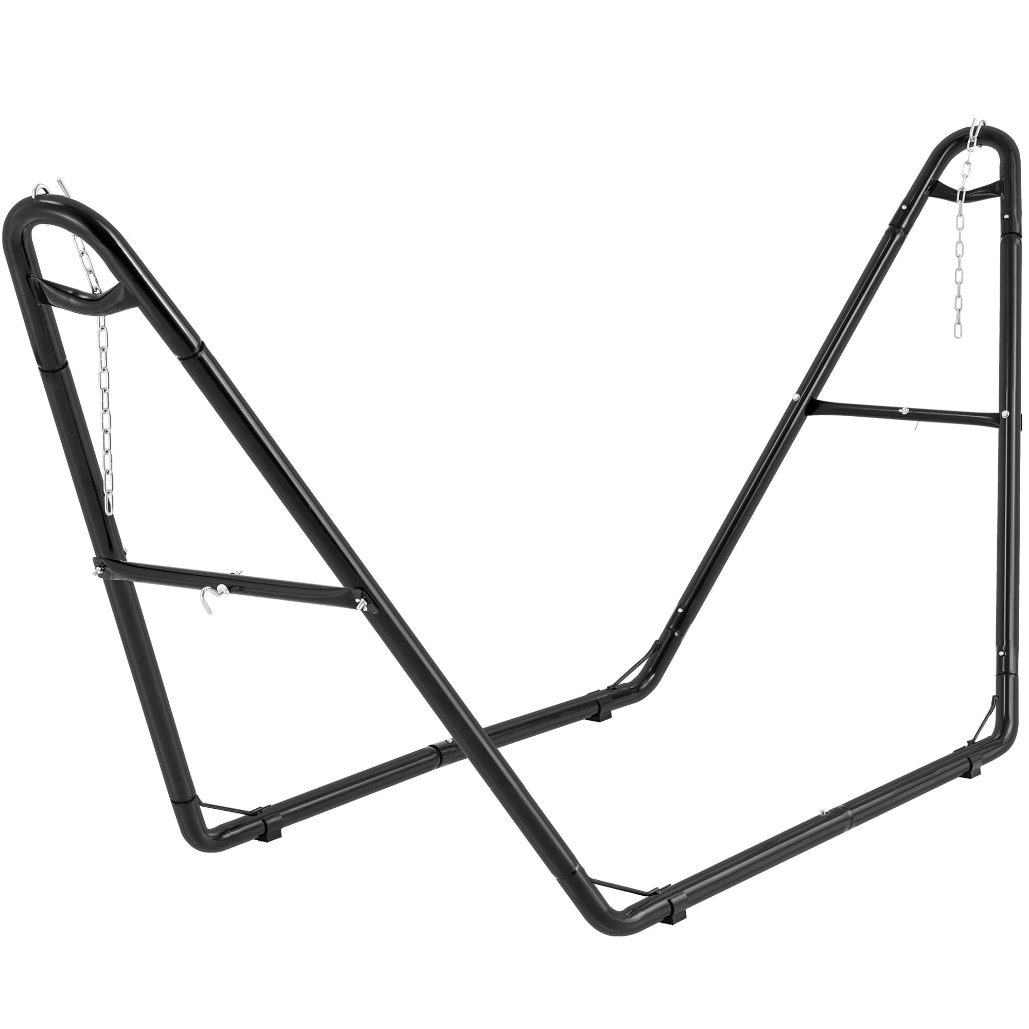 Universal 2-Person Hammock Stand, 660LBS Capacity,Heavy Duty Steel Hammock Stand, Fits 9.6-14ft Hammocks, Indoor and Outdoor Universal Hammock Stand,Black