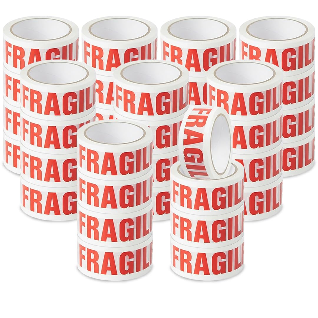 Stick Well Parcel Tape - 48mm X 66m, Heavy Duty, Low Noise, Secure & Sticky Fragile Tape for Packing Boxes, Moving Boxes, Packing Tape Strong for Moving House