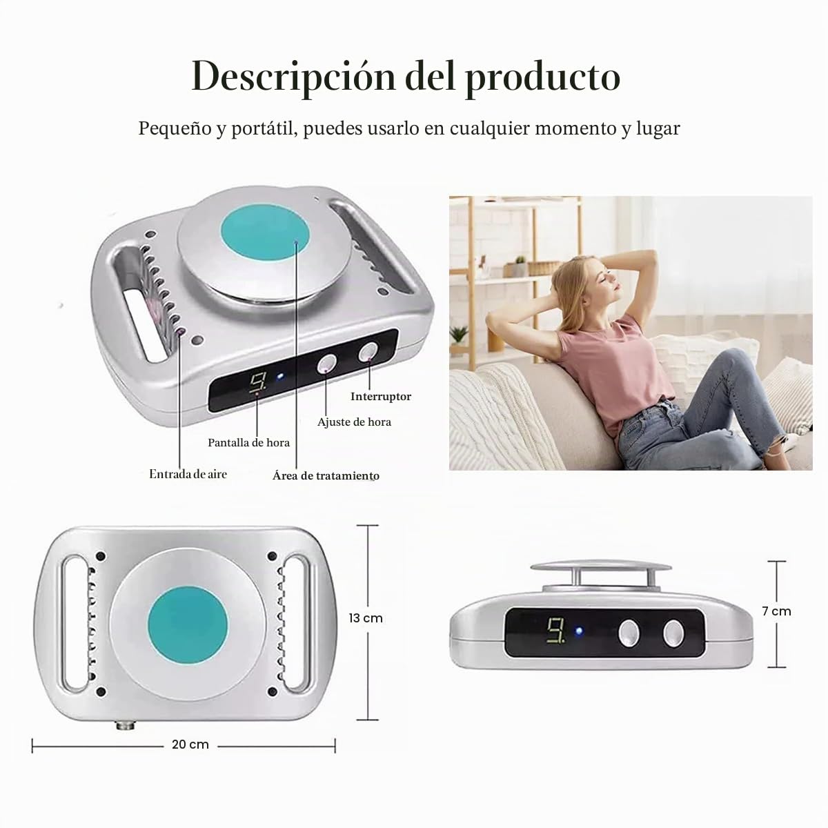 Máquina de Criolipólisis,Portátil Máquina Anticelulitis,Máquina de Eliminación de Grasa,Masajeador Celulitis Muslos, Máquina Adelgazar Barriga,Máquina Crioterapia Levantamiento Reafirmante del Cuerpo