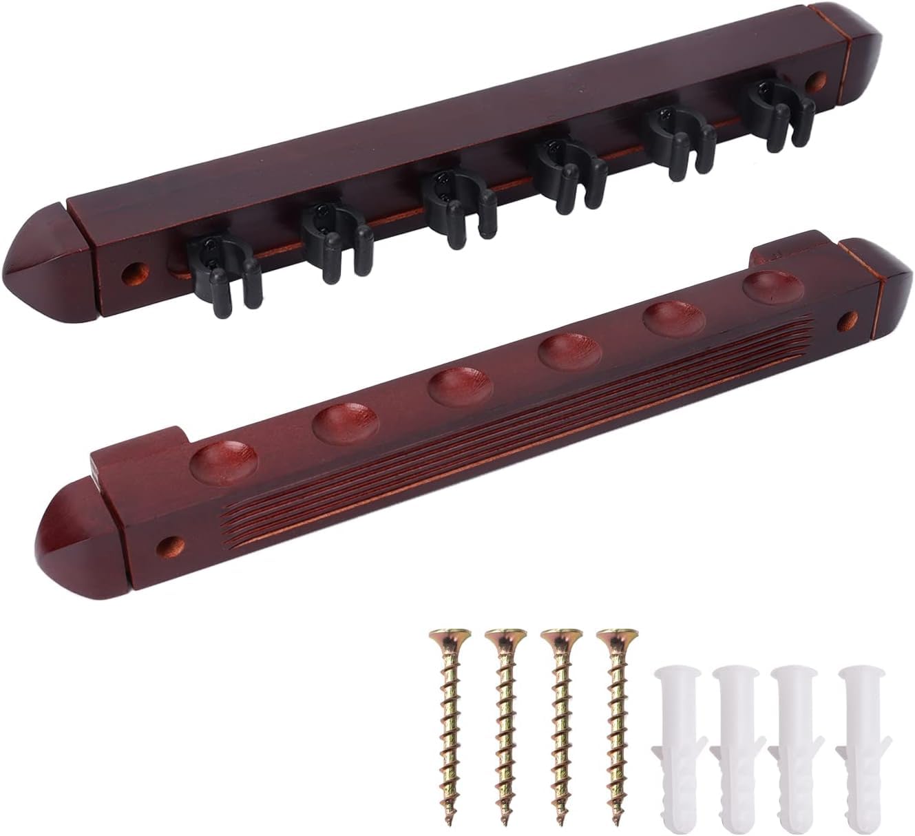 JBB 2-Piece 6/8/12 Billiard Pool Cue Rack Wall Mounted Holders, Billiard Cue Sticks Wall Rack Set-picture-20