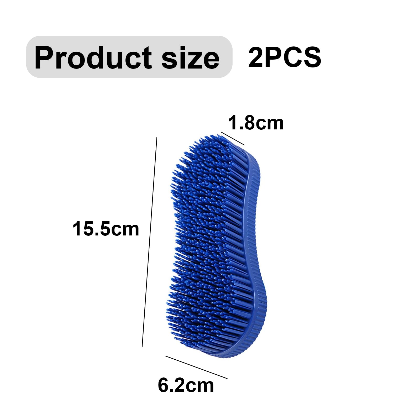 NIYATA 2Pcs Horse Grooming Brush,Blue Horse Brushes for Grooming,Equestrian Massage Tool for Horse Grooming Care,Multifunction and Durable,Easy to Clean - Image 3