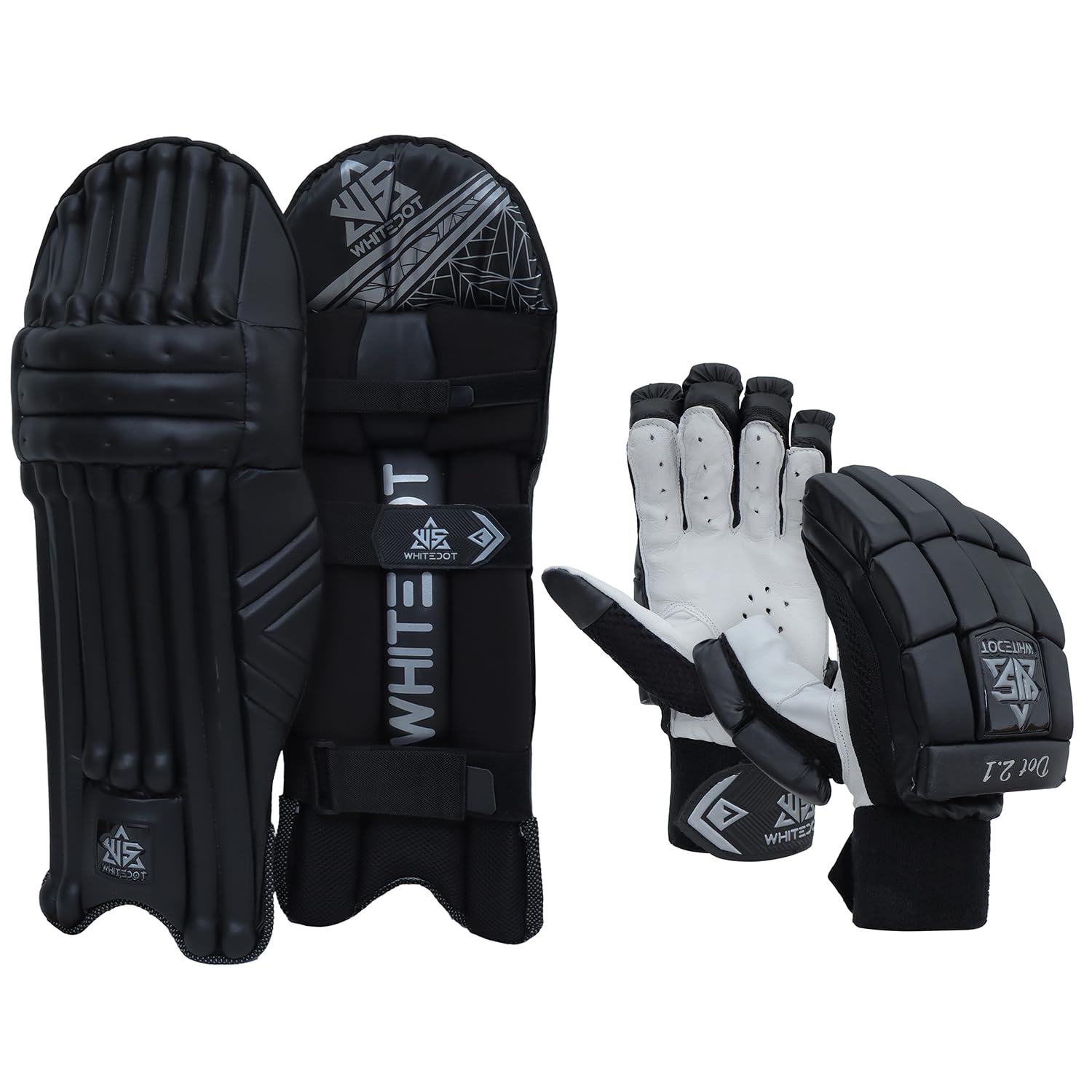 Whitedot Dot 2.1 PU Cricket Batting Pad with Batting Gloves, Black, Idol for Boys/Small, Right Hand-picture-29