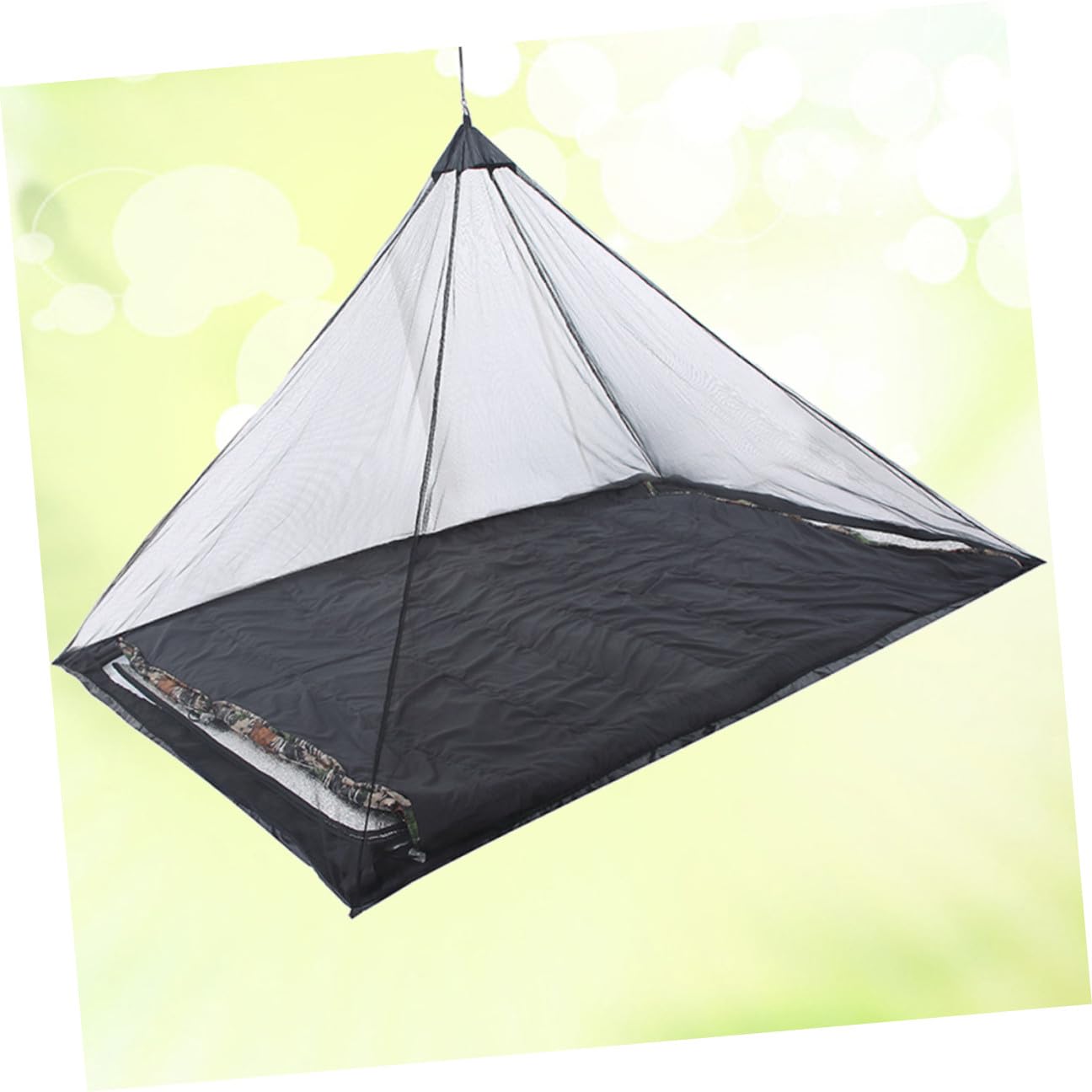 BESTonZON Zanzariera Portatile Triangolare per Esterno Leggera e Traspirante per Campeggio Escursionismo Giardino e Balcone Nero