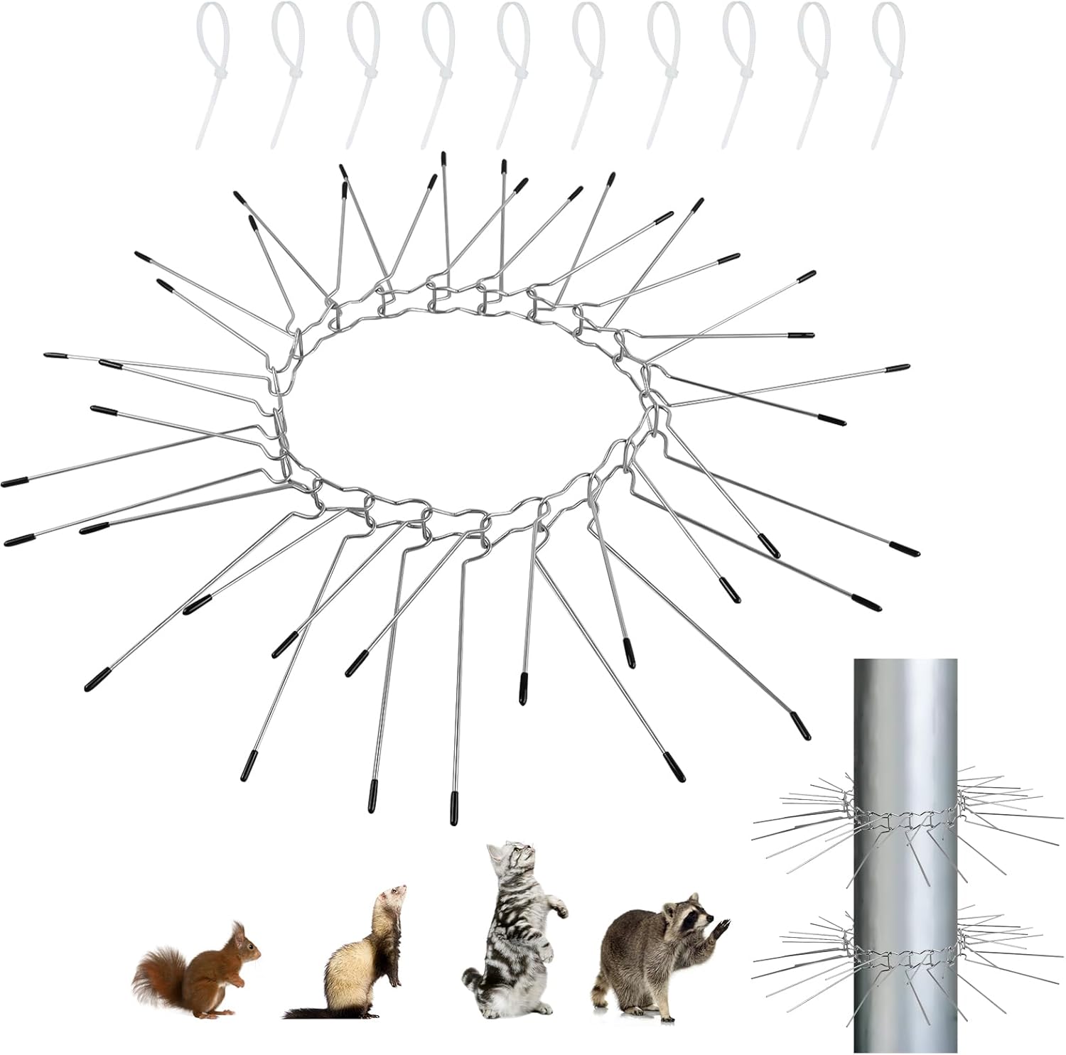 Dechoga Tree Guard Cat Protection,Marten Repellent Belt for Downpipes