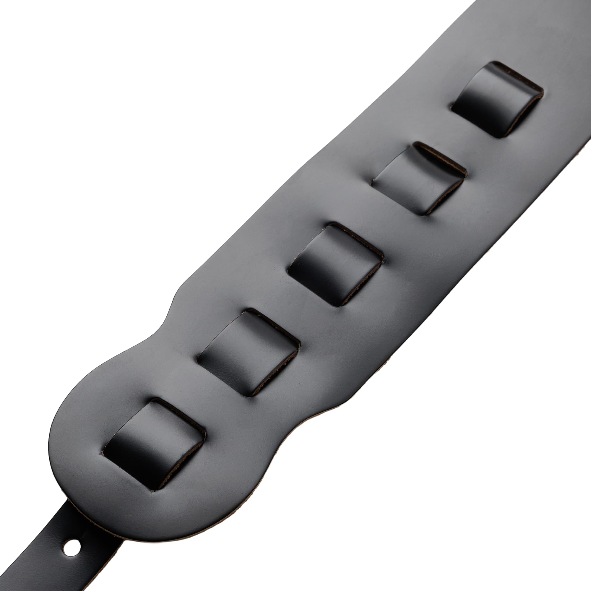 Levy's M4‐BLK 3.5-inch Leather Bass Guitar Strap ‐ Black