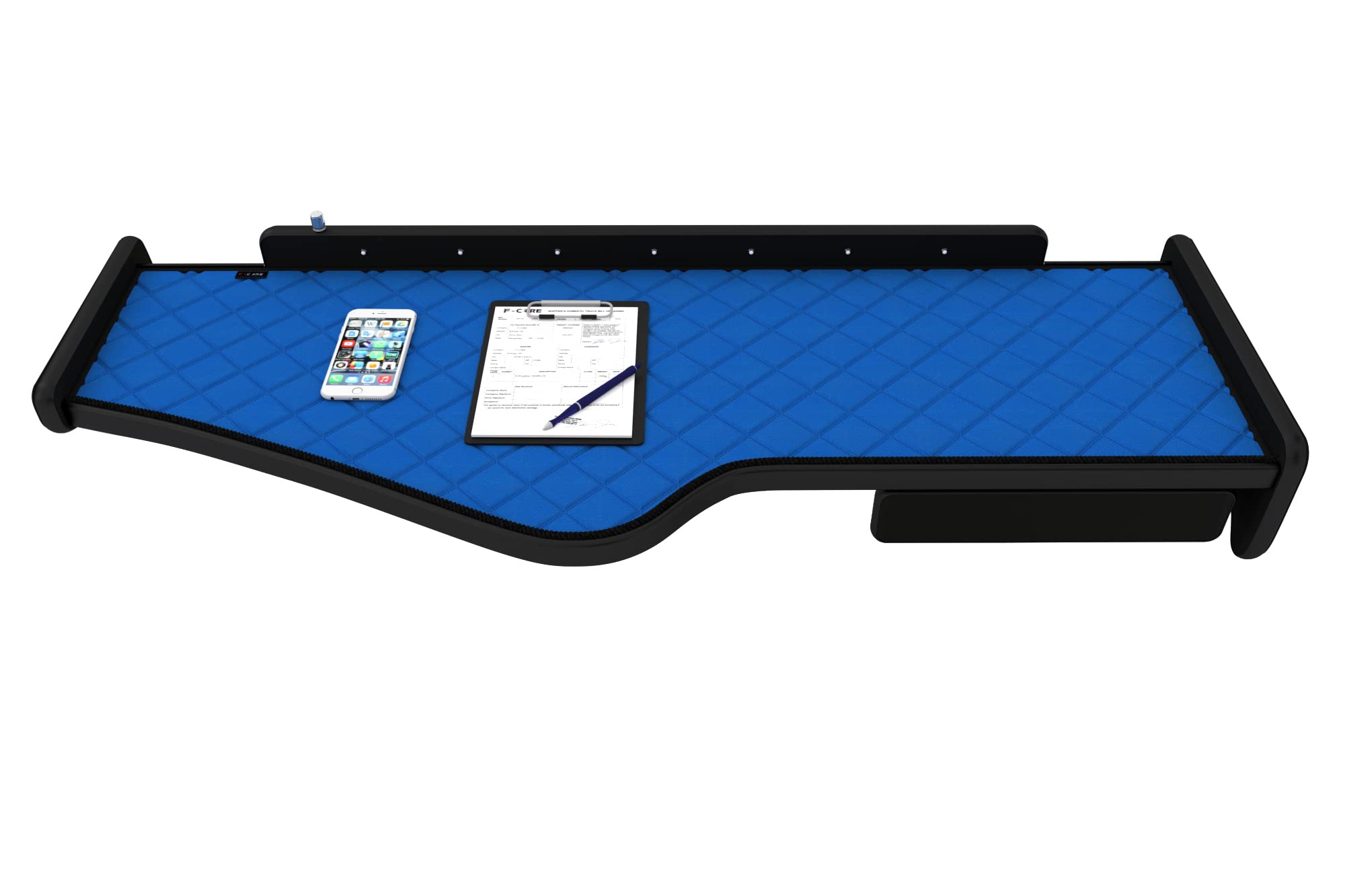 F-CORE Tablettes Tableau de Bord Camion compatibilité pour Scania R 01.05-12.10 Double avec tiroir Panneau LED 24V Bleu