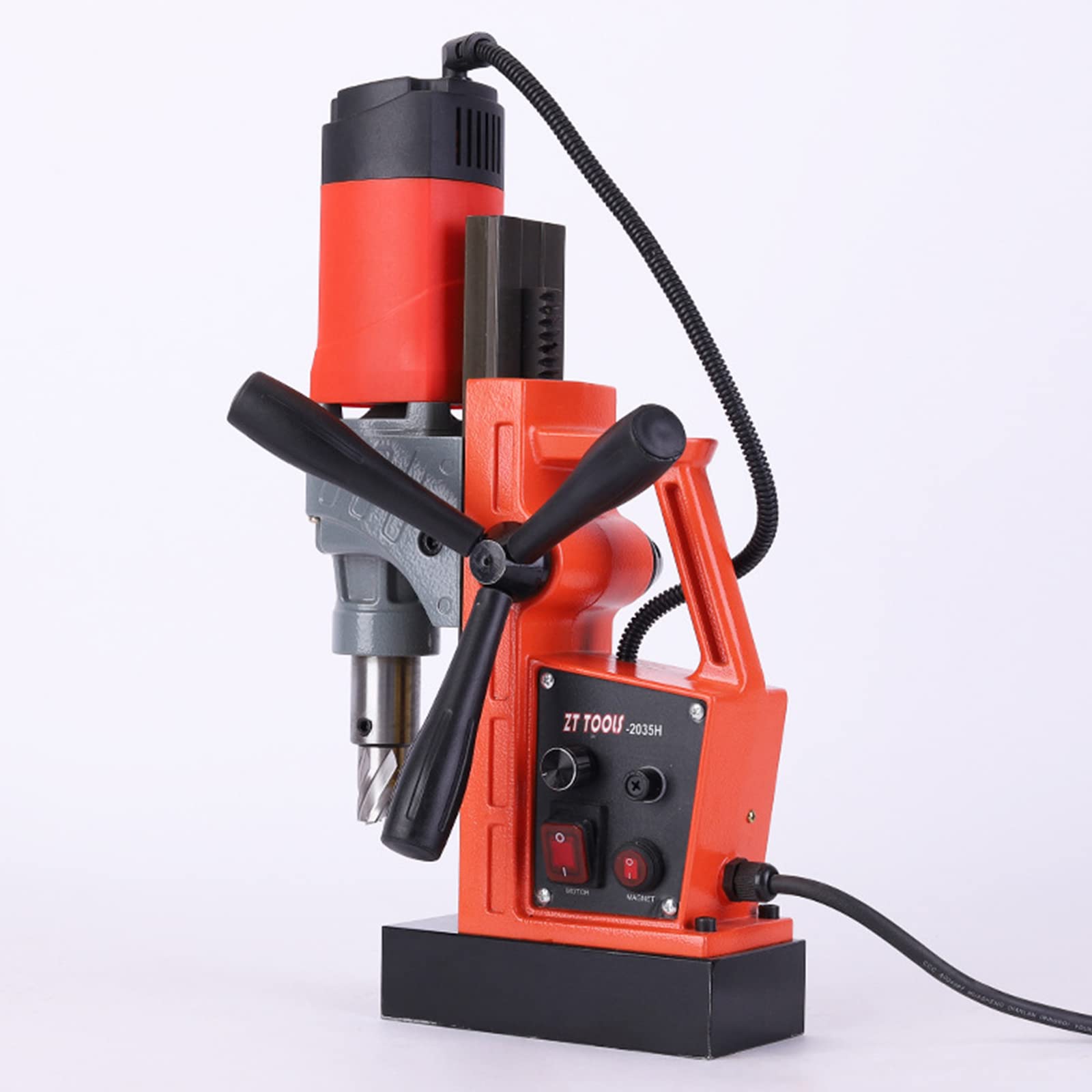 Taladro Magnético 1280W 1,37" Taladro De Base Magnética Núcleo Magnético Taladradora Magnético Profesional Taladro Magnético Taladro Electromagnético Profesional Para Industrial
