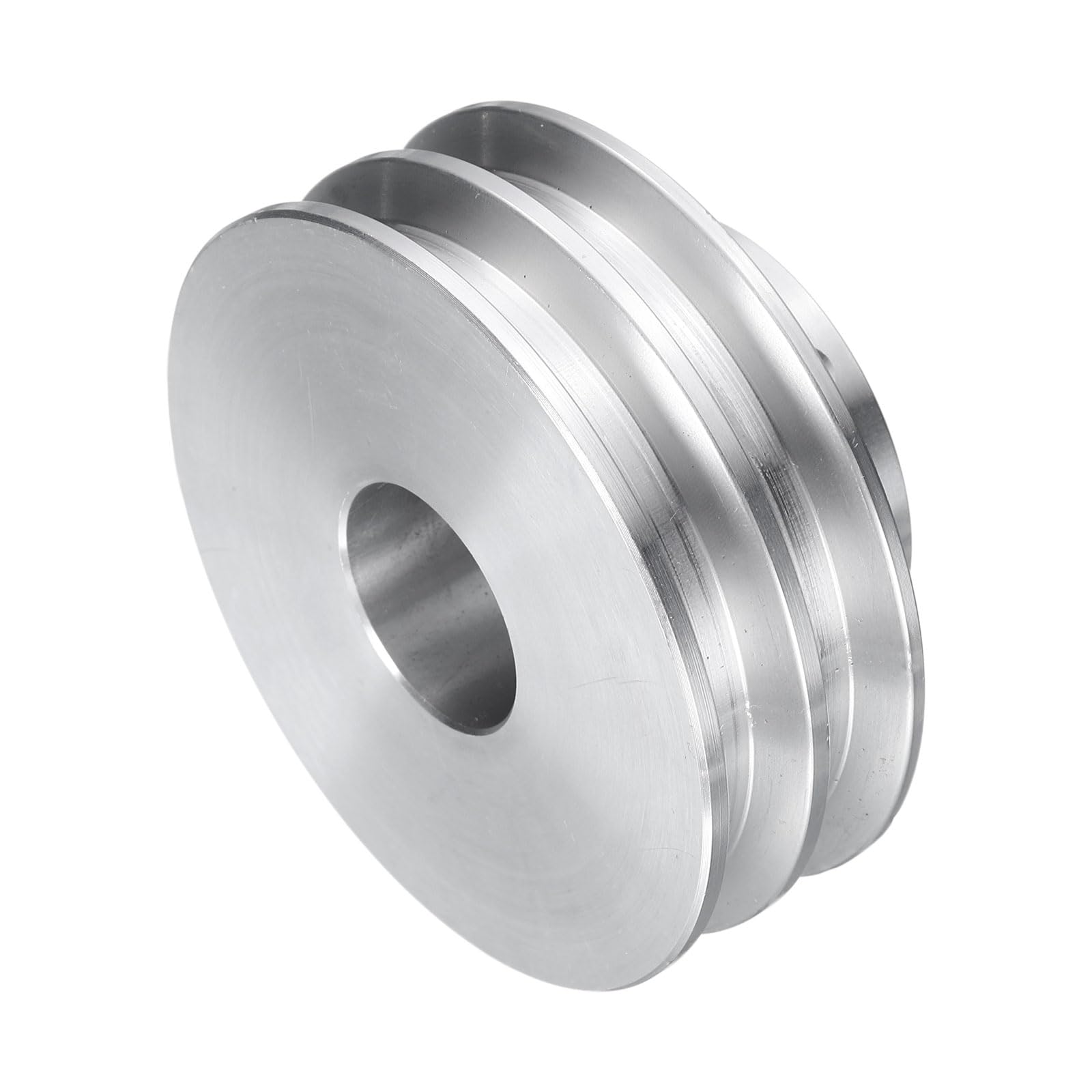 QUARKZMAN Puleggia a V Foro 19mm Diametro Esterno 60mm Doppia Scanalatura in Lega di Alluminio per Macchina da Trapano per Albero Motore 6mm(1/4") Cintura Sagomata in PU