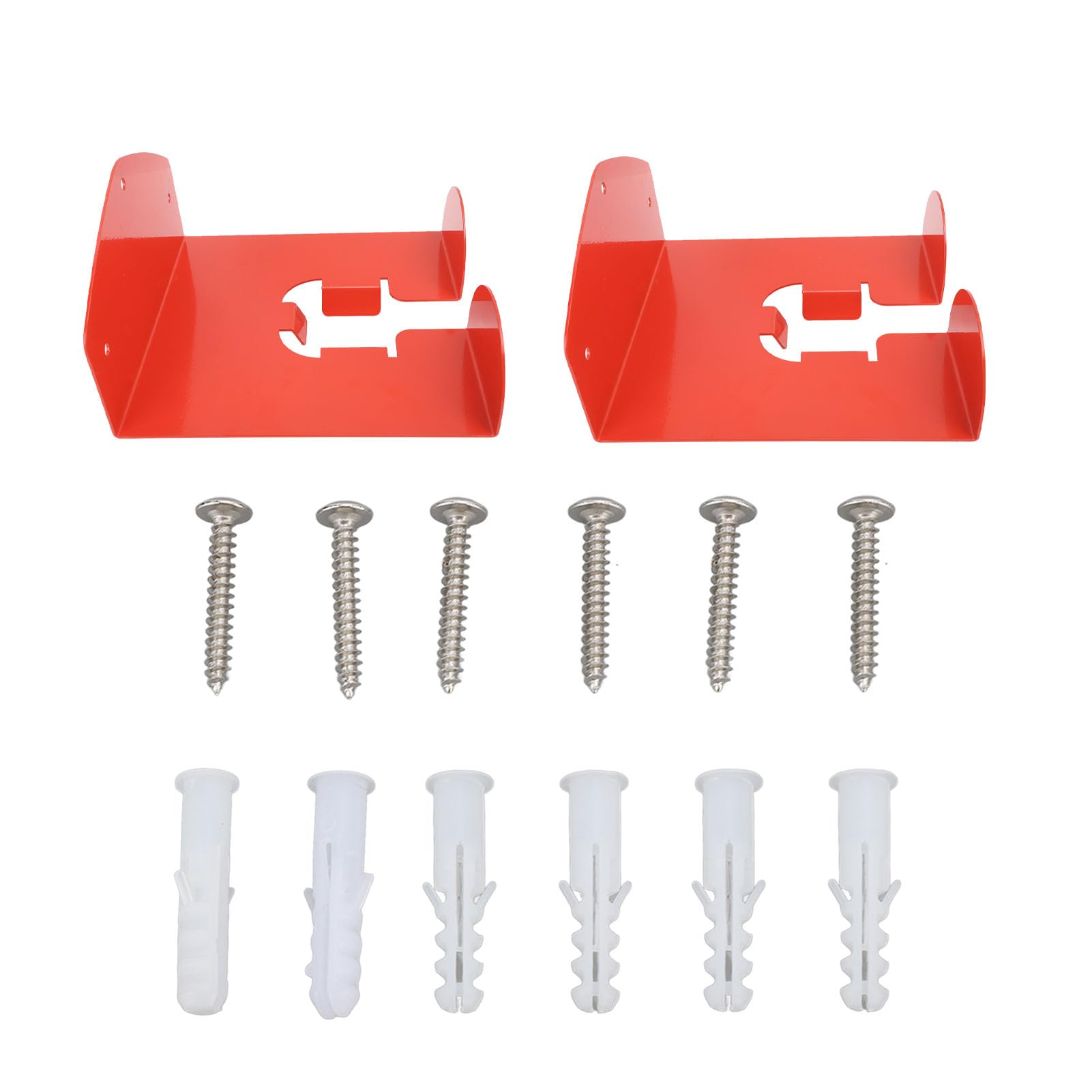 W wieszak na narzędzia ogrodowe | 2PCS stalowy stojak na trymer do trawy TRIMER/STRING TRIMER/HEDGE TRIMER | Organizator przechowywania garażu ze sprzętem | Pomarańczowy