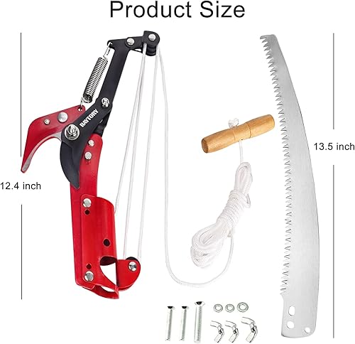 Miniatura 3 de BAYTORY Cabezal de sierra extensible de árbol sin poste tijeras de podar de ramas de alta altitud cortadora de cosechadora para vid de ramitas de