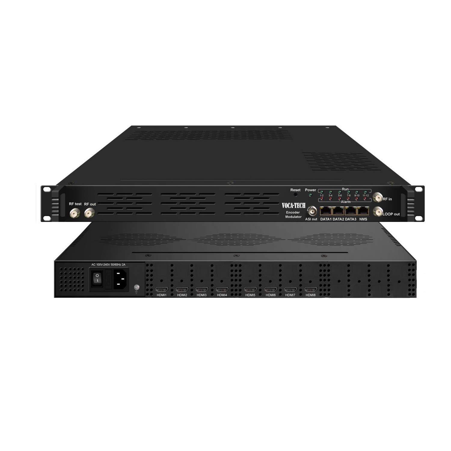 Voca Tech 8 HDMI 512 IP Input MPEG4 H.264 to 8 ATSC Modulator