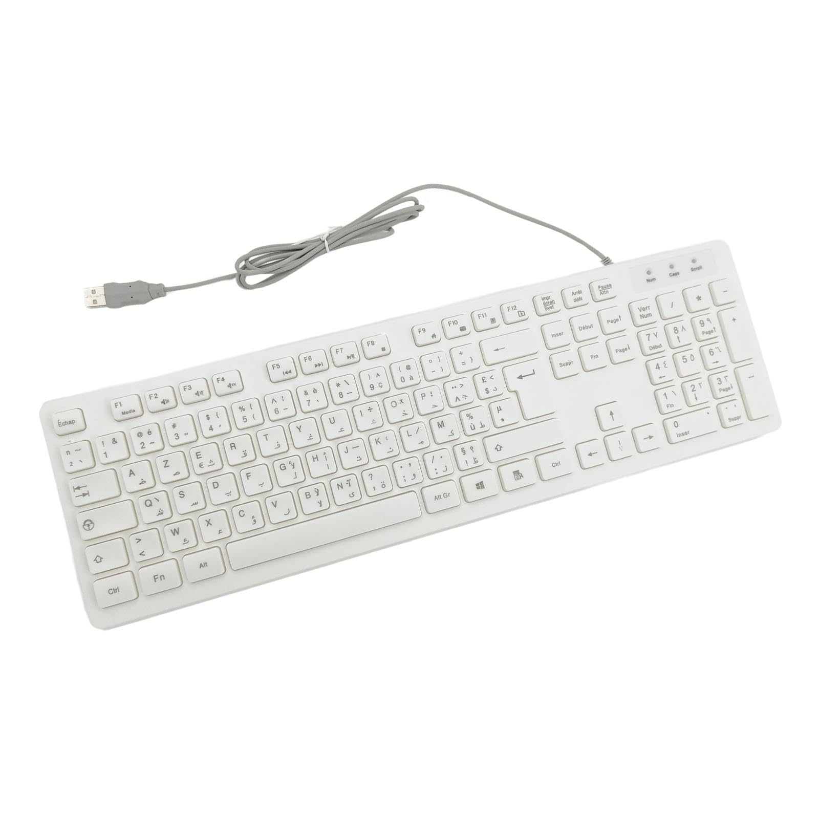Wired Keyboard French Layout Mute French Keyboard for PC Computer Convenient White|Computers/Tablets & Networking|Keyboards, Mice & Pointers|Keyboards & Keypads-picture-32