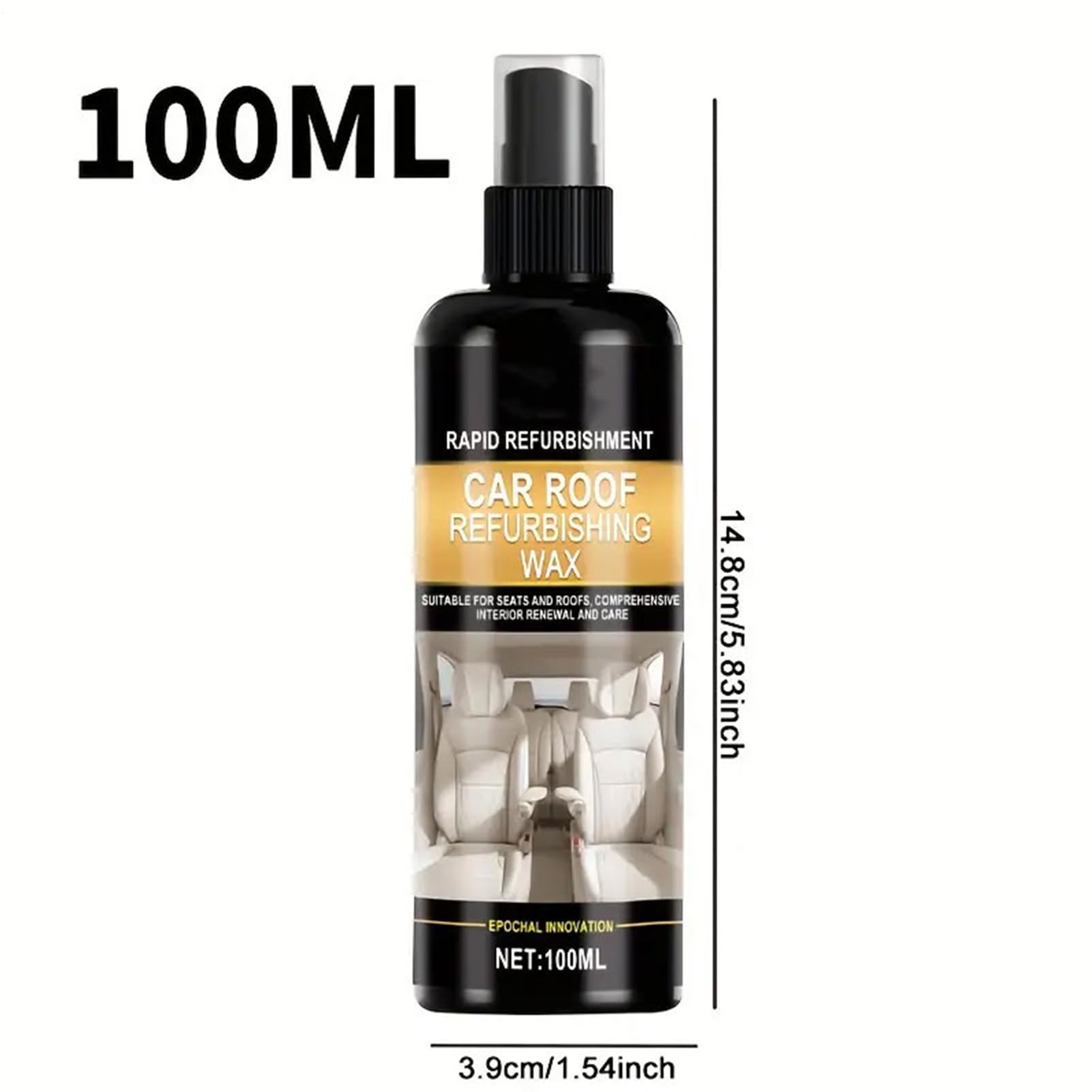 Reiniger Für Auto Polster | 100ml Reiniger Zur Aufbereitung Von | Stoffen,Spray Für Die Erneuerung des Armaturenbretts - Für Dachhimmel Haushaltsgeräte Lederpolster Sofa Möbel Und Zuhause