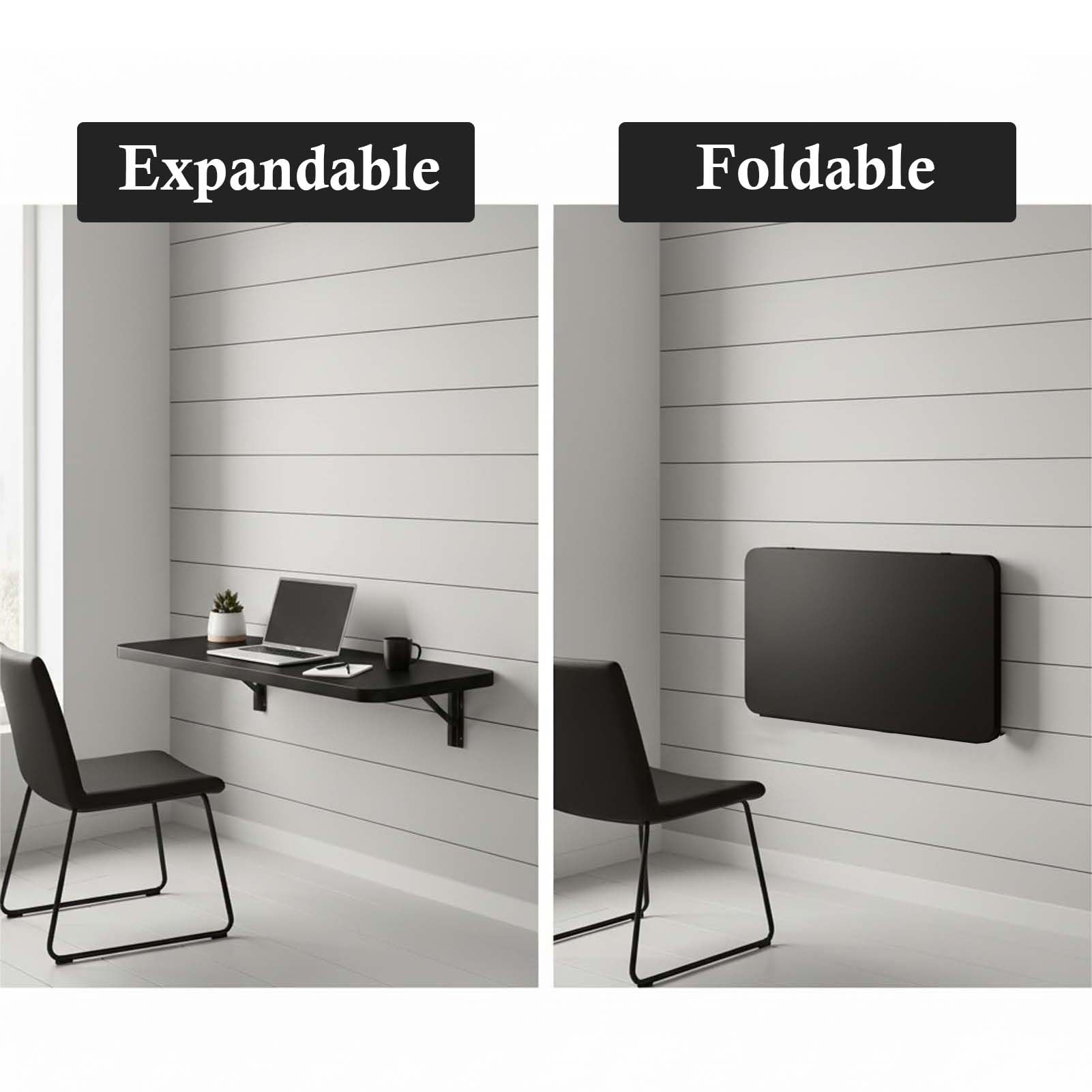 Tavolo Pieghevole a Parete Resistente da 90x50 cm, scrivania salvaspazio per Lavanderia e Officina, Versatile banco da Lavoro Pieghevole per Garage e Uso Domestico