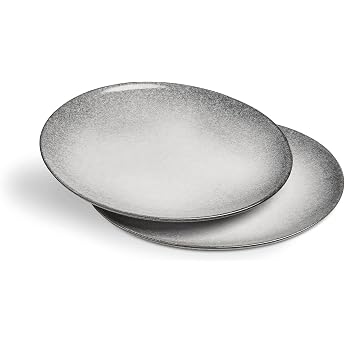 Springlane Grey Dinnerware, Misty Cliff Stoneware Dinnerware (Grey, Set of 2 Plates)