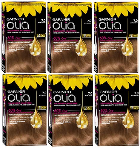 OLIA - Coloración permanente sin amoniaco, rubio 7,0