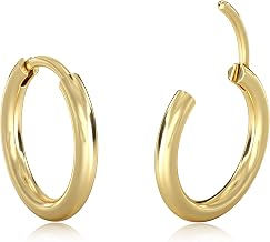 MILACOLATO Small Earrings Silver/Gold for Women Men Hypoallergenic 316L Surgical Steel Cartilage Tragus Helix Sleeper Articulated Hoop Earrings Lip Ring Piercing | 316L Acier Chirurgical Cartilage Tragus Hélice Dormeur Articulé Créoles Boucles d’oreilles 