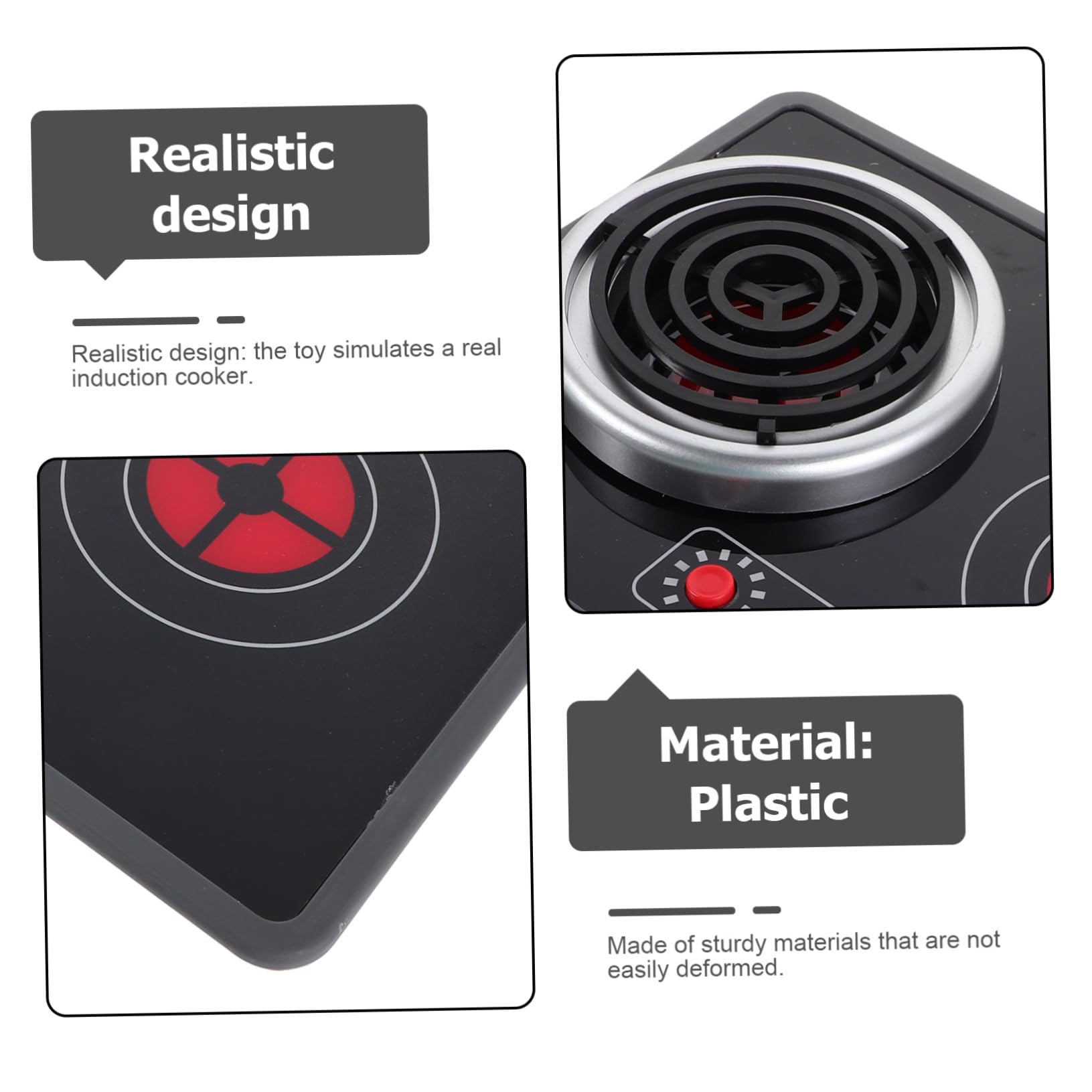 Toyvian 6 Giocattoli Per Giocare a Un Mini Cucina Per Fingere Accessori Plastica