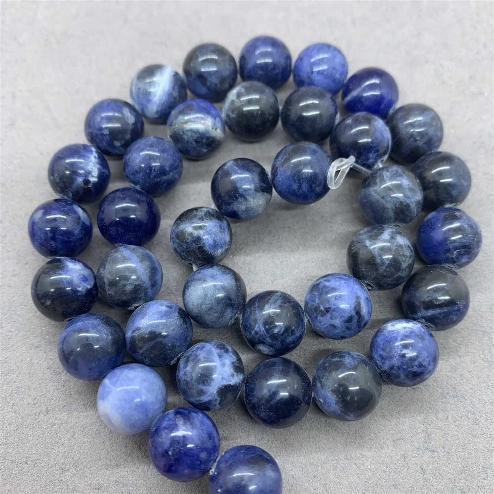 Accessori in cristallo Fai da te Naturale Liscio Opaco Vecchia Pietra Blu Perlina 4-12mm Gioielli Opachi Lucidi con Perline Sfuse Prodotti semilavorati raccolta domiciliare ( Color : Glossy , Size : 1
