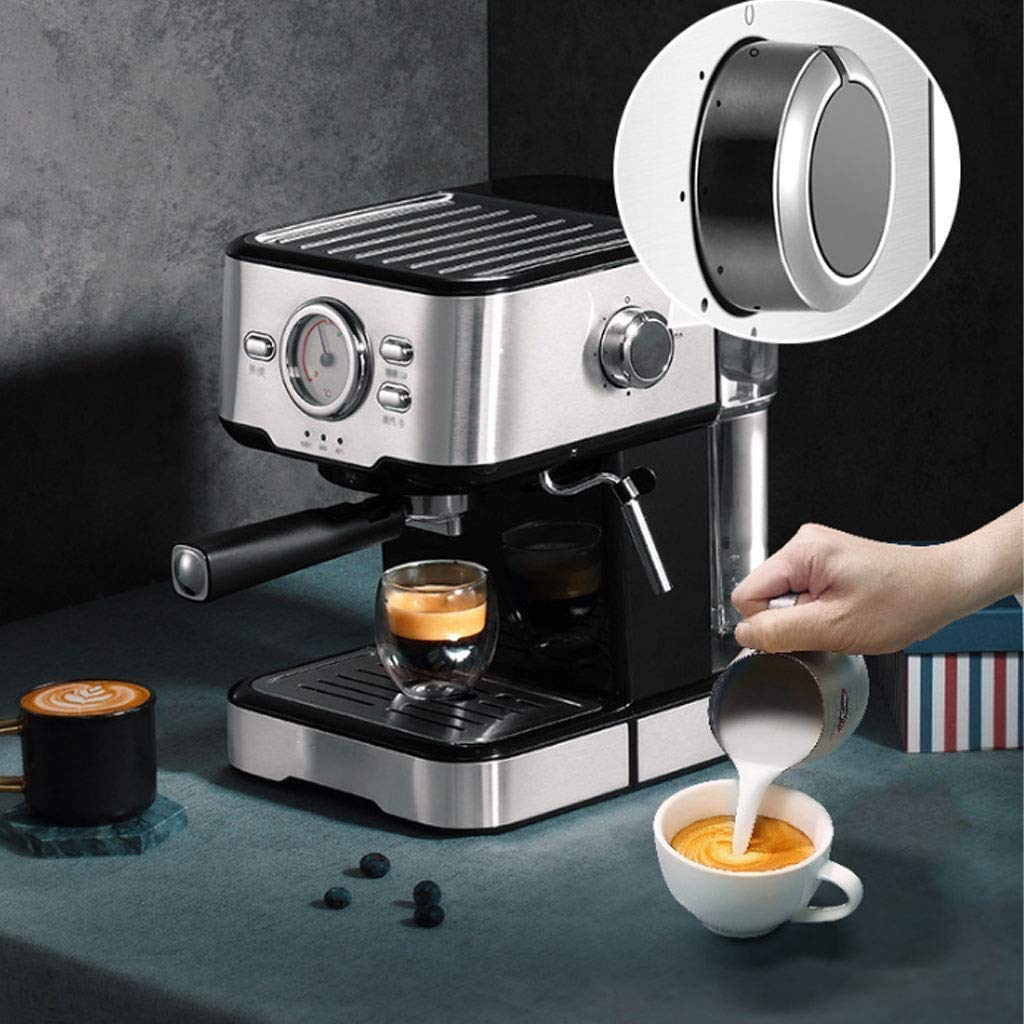 Macchina per il caffè Macchina per caffè espresso semiautomatica domestica Macchina per caffè espresso 20 bar Cappuccino Latte Schiuma di latte Compatibile con la visualizzazione della temperatura del