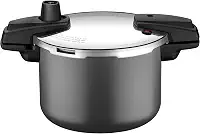 Panela De Pressão Tramontina Arizona Induction Em Alumínio Com Revestimento Interno E Externo Em Antiaderente Starflon Max Titânio 20 Cm 4,5 L