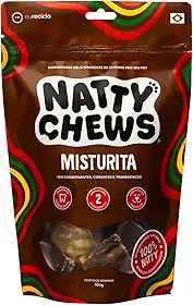 Mordedor Natural Misturita Natty Chews Traqueia e Esôfago Desidratados Para Cães - 100g