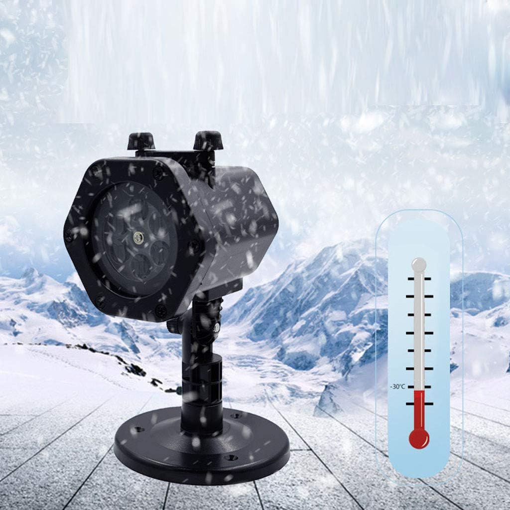 IP65 Christmas LED Projector Lights Snowflake Spotlight, Waterproof Outdoor and Indoor Landscape Light with 12 Slides & Remote Control for Party,Christmas,Outdoor Lawn