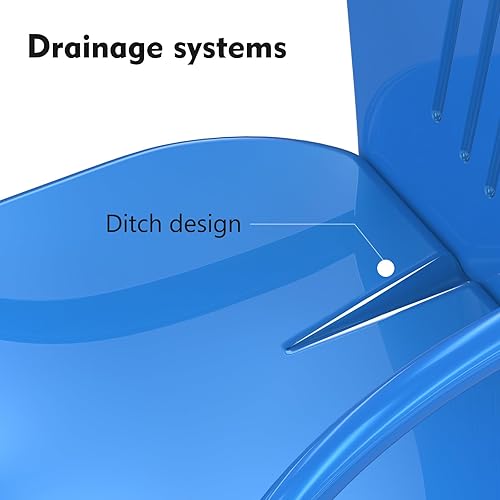 Miniatura 4 de EFURDEN Juego de bistró para exteriores, sillas de metal retro para patio, juego de muebles de porche de 3 piezas para piscina, jardín, cubierta,