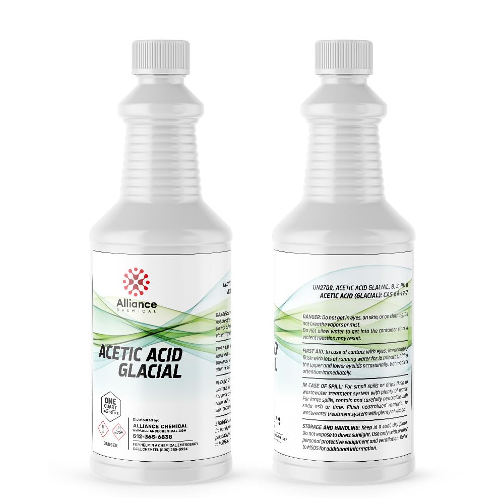 Acetic Acid Glacial Technical - 2 Quarts: High Purity Multi-Use Solution for Home & Industrial Applications