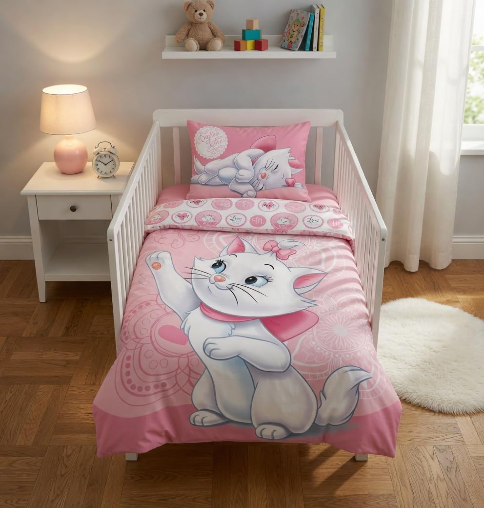 Marie Aristochats Parure de lit pour bébé 100 x 135 cm + 40 x 60 cm