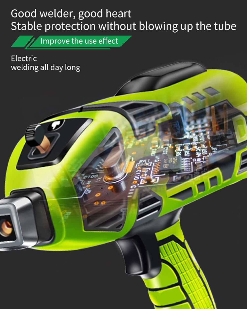 Kit de máquina de soldar con inversor, soldadora eléctrica de mano con 6 ajustes de corriente variable, pistola de soldadura ARC portátil para