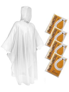 SaphiRose Disposable Rain Ponchos Emergency Clear Poncho