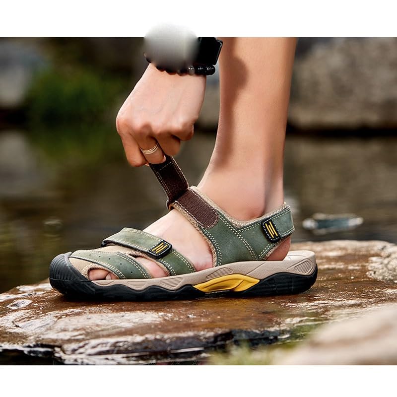 Men's Sandals Classic Breathable Slip-On Sandals Men Outdoor Casual Beach Sandals Sneakers(43)3