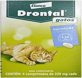 Vermífugo Bayer Drontal para Gatos de até 4kg - 4 Comprimidos