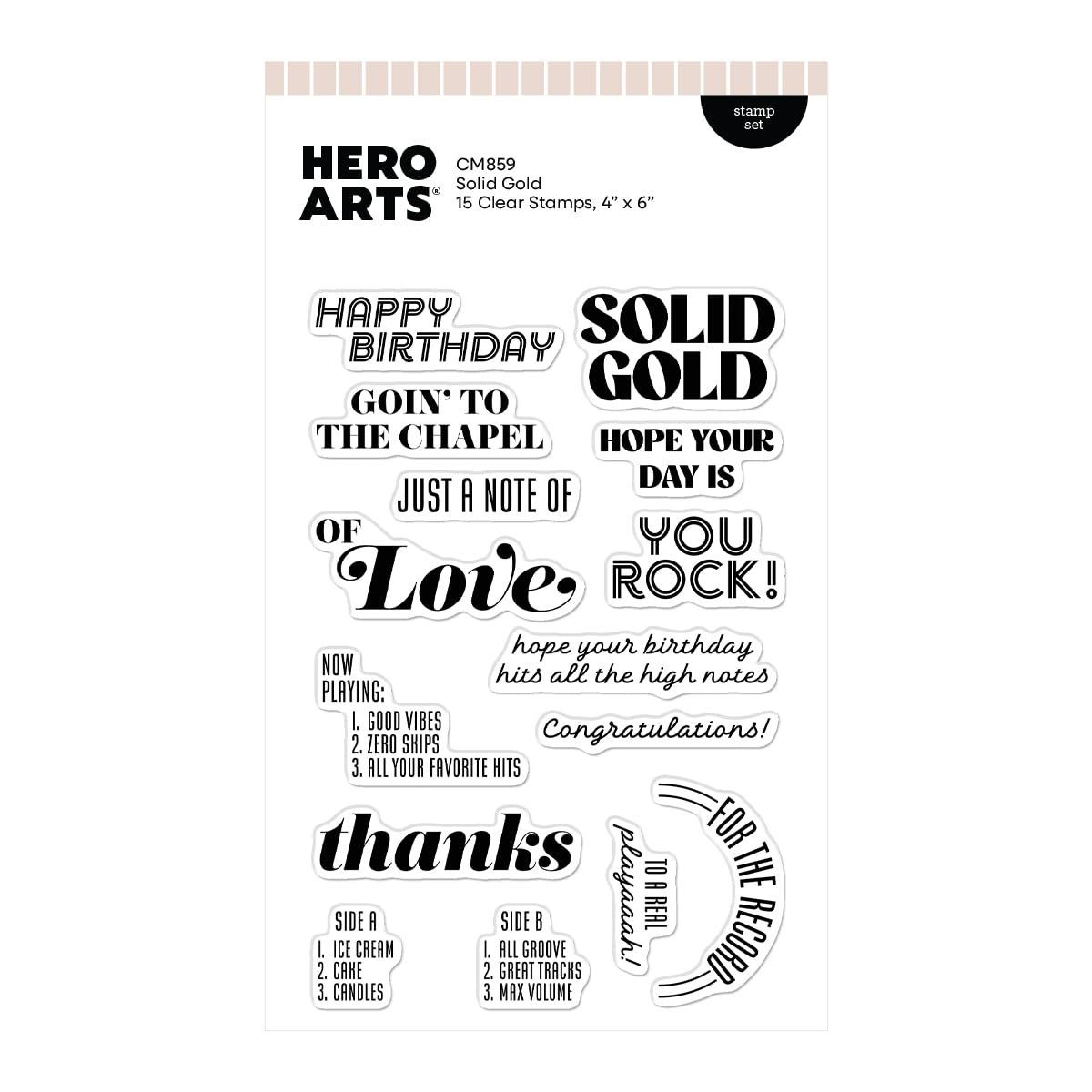 Hero Arts Solid Gold Stamp Set