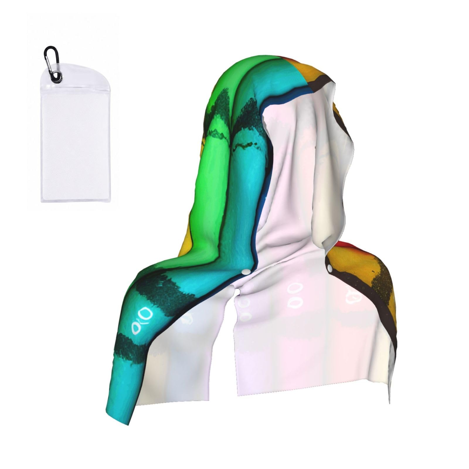CNTDBU colored crayons Cooling Towel Hooded-Instant Chill Neck Cover for Sports, UV Cooling Rag for Running Gym